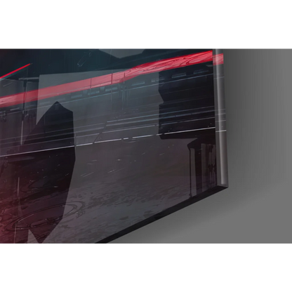 Batman Moon Laser sleek curved monitor wall art canvas print