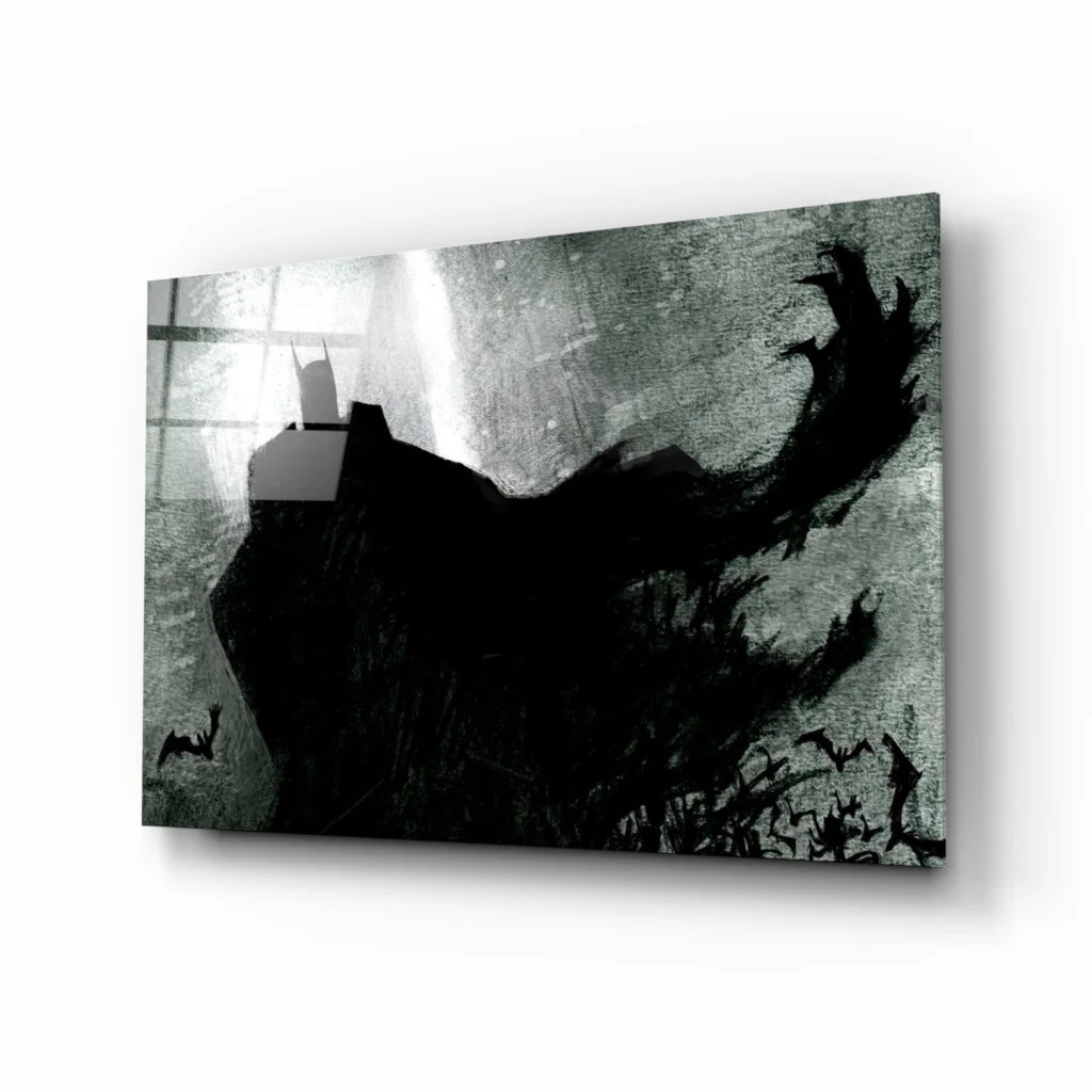 Batman silhouette canvas wall art print for Dark Knight fans