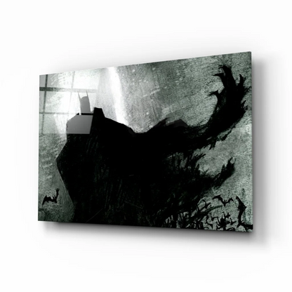 Batman silhouette canvas wall art print for Dark Knight fans