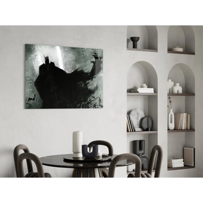 Batman silhouette canvas wall art for Dark Knight fans