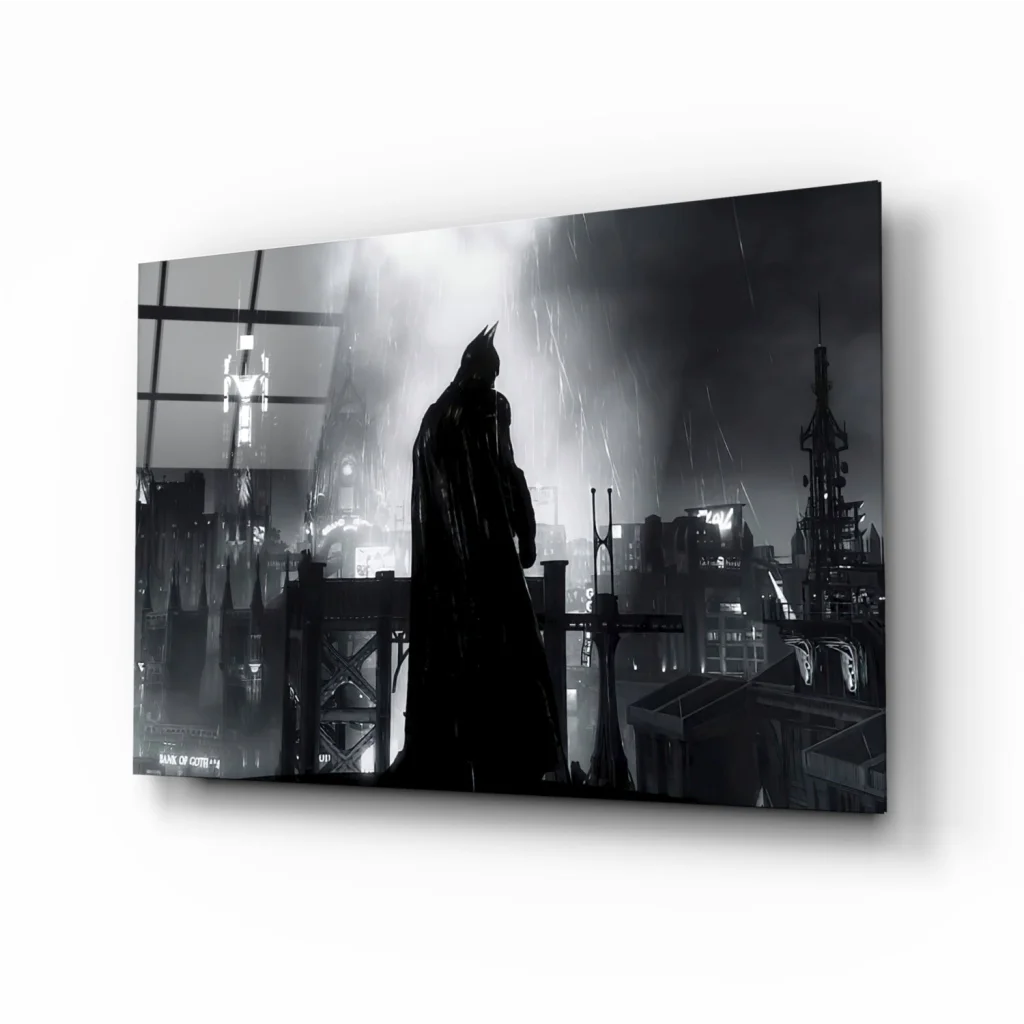 Batman silhouette canvas wall art print for home decor