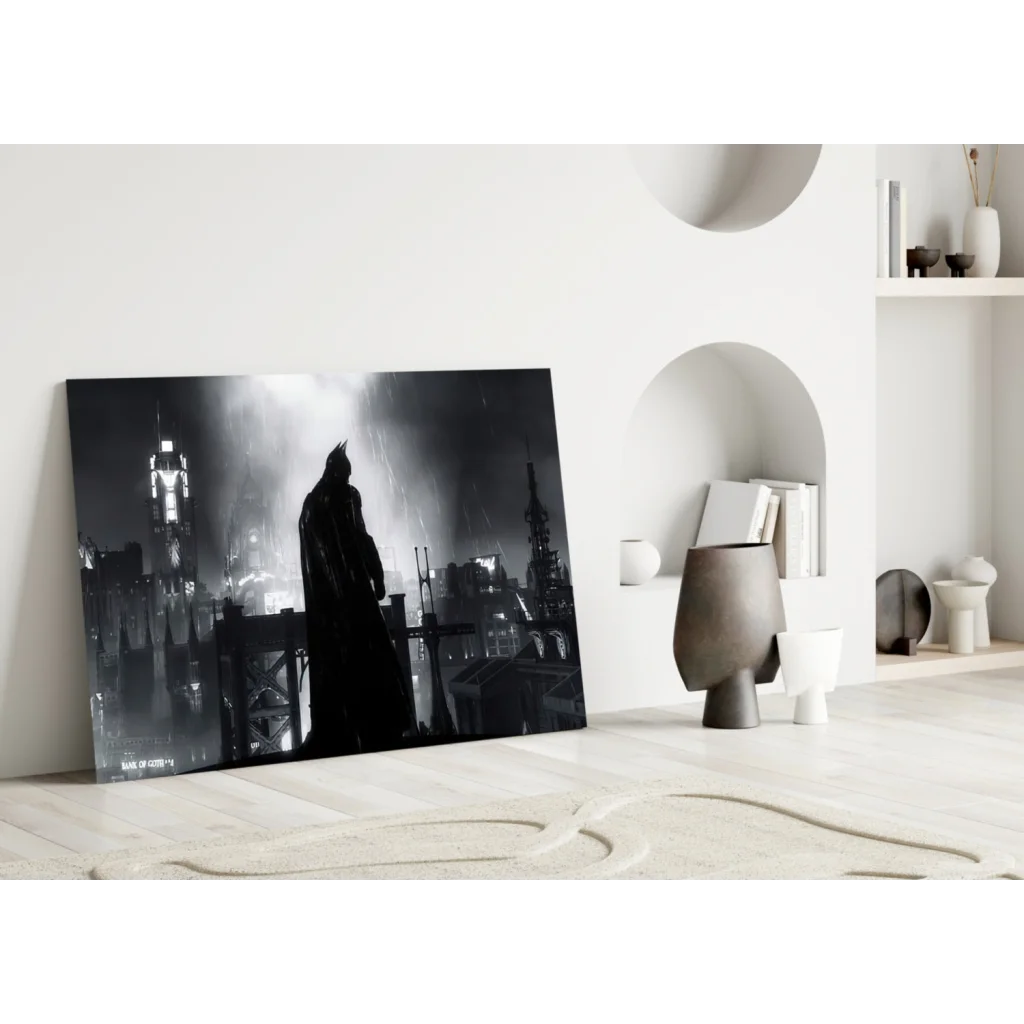 Batman silhouette canvas wall art print for home decor