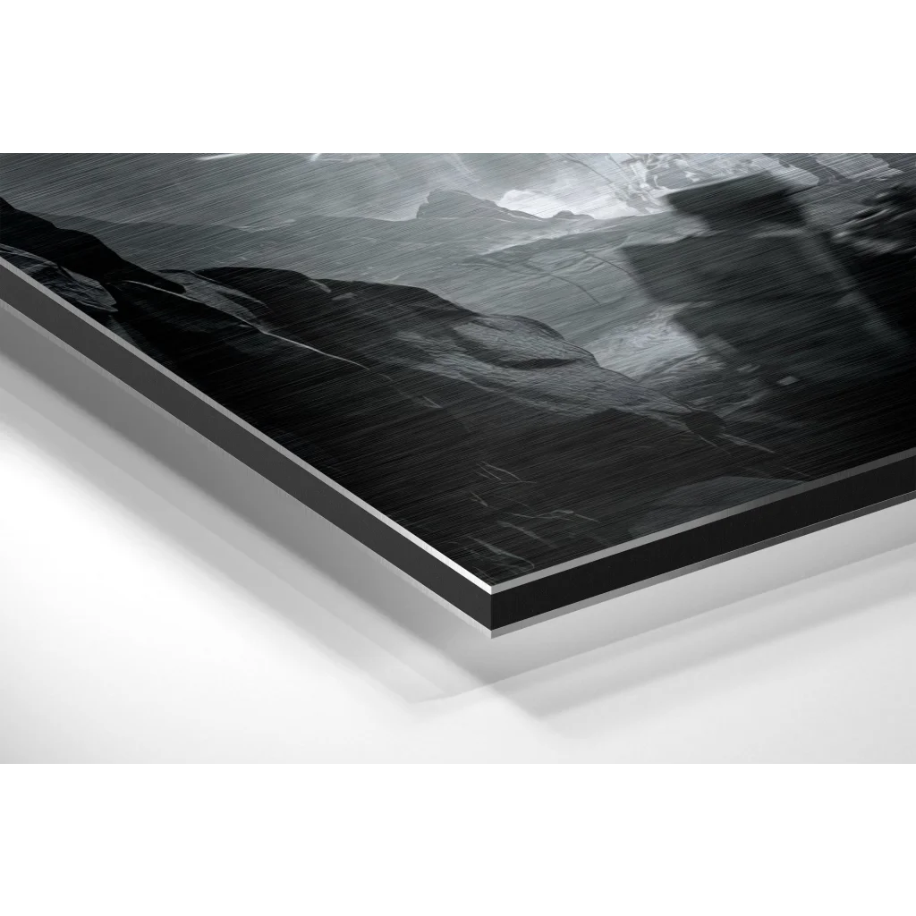 Stunning brushed aluminium dibond mountain landscape wall art print