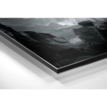 Stunning brushed aluminium dibond mountain landscape wall art print