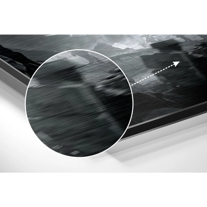 Brushed aluminium dibond mountain landscape wall art canvas print