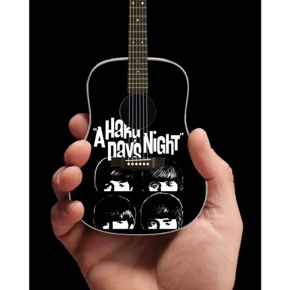 Beatles Hard Days Night mini guitar by Axe Heaven with adjustable A-frame stand