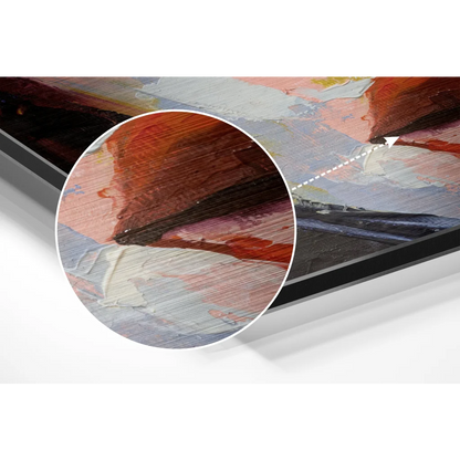 Vibrant Abstract Art on Brushed Aluminium Dibond Panel | Modern Wall Art Decor | vintageantiquesgifts.com