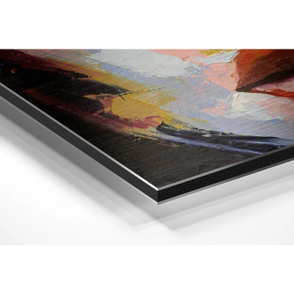 Vibrant Abstract Art on Brushed Aluminium Dibond Panel | Glass Wall Art Print | vintageantiquesgifts.com