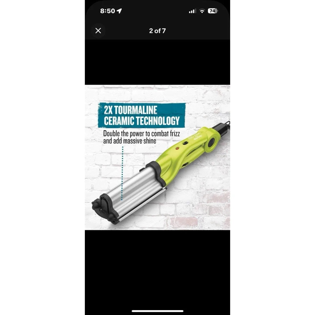 Bed Head Wave Artist deep waver in lime green black 2x tourmaline