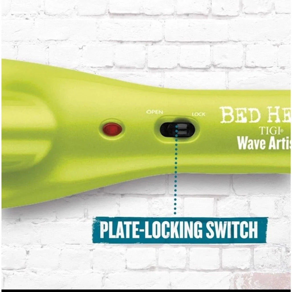 Lime green Bed Head Wave Artist deep waver with red button, black switch