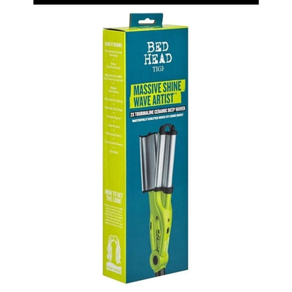Bed Head Wave Artist Deep lime green silver ceramic hair waver