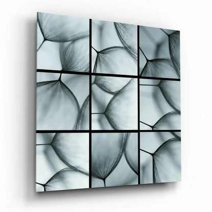 Stunning Dandelion Glass Wall Art Panel in Modern Black and White | Insigneart USA | vintageantiquesgifts.com