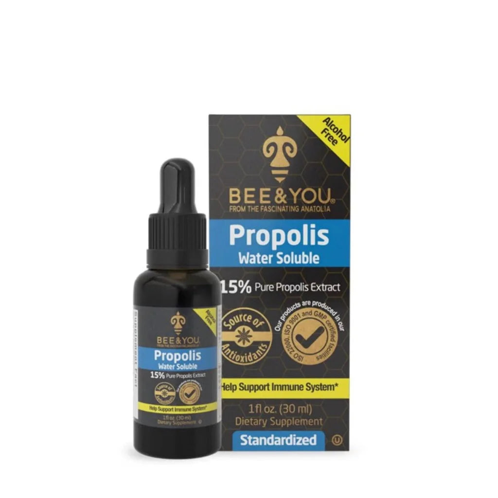 Bee&You propolis water soluble 15% pure extract dropper bottle