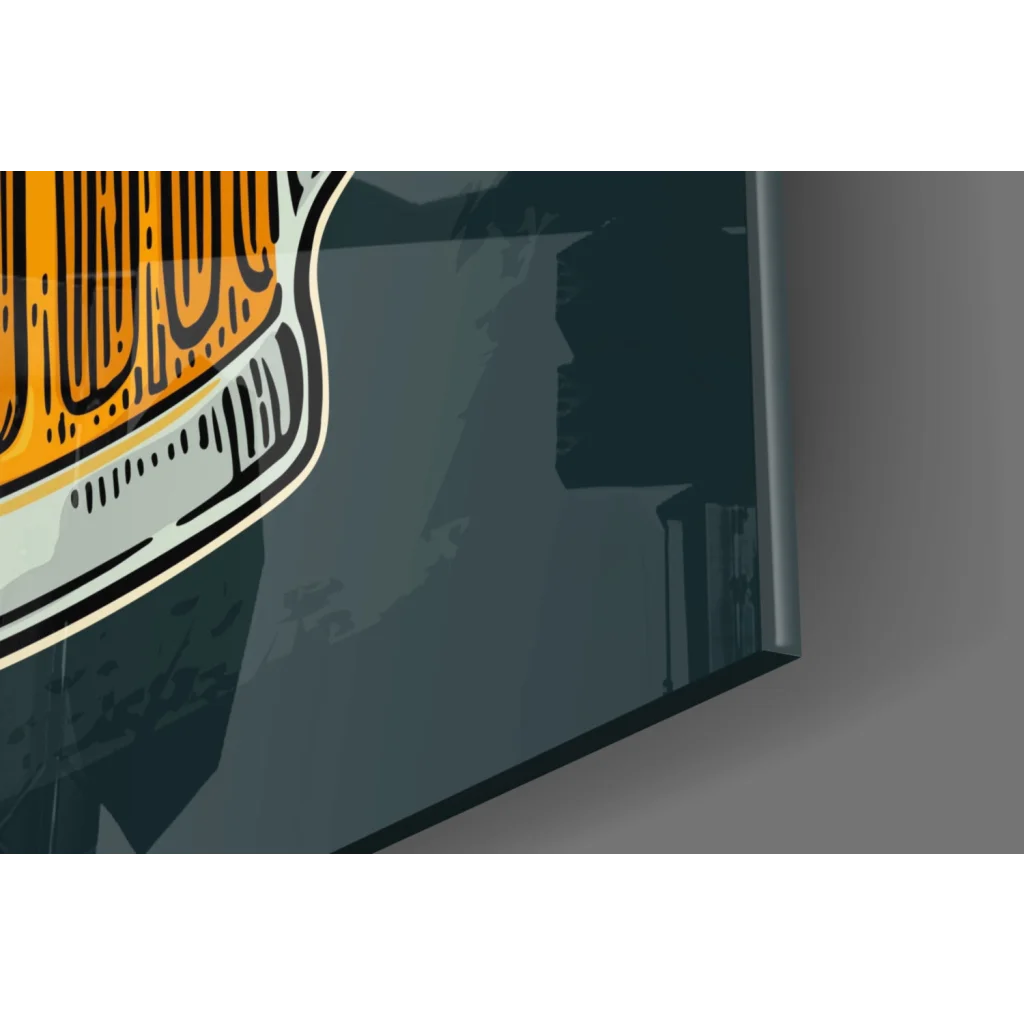 Cartoonish beer mug wall art print on canvas, Two Beer or Not Two Beer