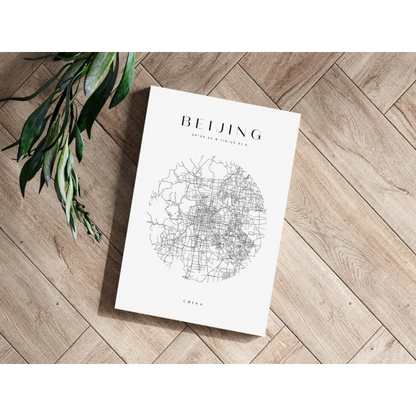 Beijing Map Insigne Aluminum Prints Transform Your Walls | Modern Wall Art Decor | vintageantiquesgifts.com