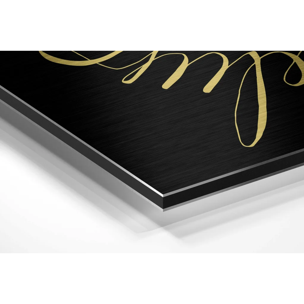 Brushed Aluminium Dibond Gold Script Believe Wall Art | Glass Wall Art Print | vintageantiquesgifts.com