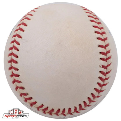 Incredible Ben Chapman signed classic white baseball with red stitching