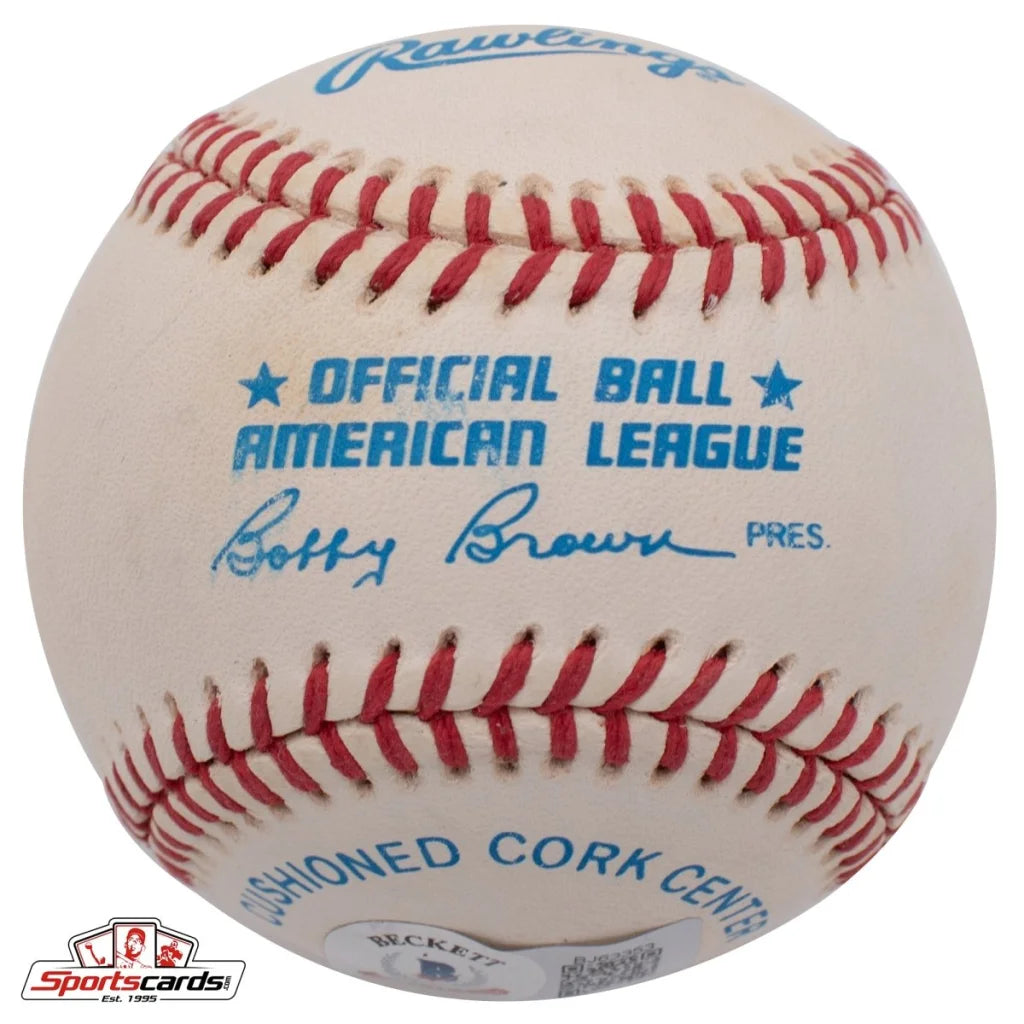 Incredible Ben Chapman signed Rawlings American League baseball with Beckett