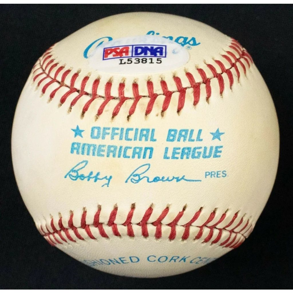 Ben Chapman signed OAL baseball with red stitching and blue text