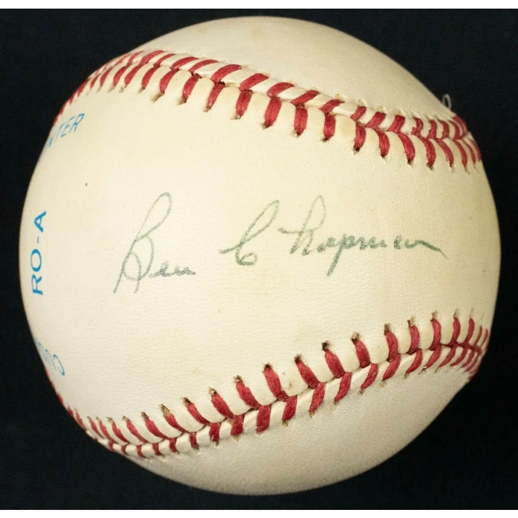 Ben Chapman signed OAL baseball with red stitching