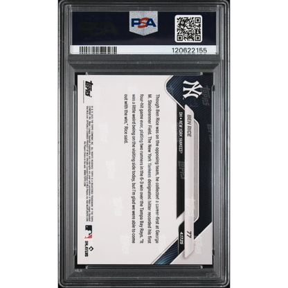 Ben Rice PSA Graded 2025 Topps Now Yankees Rookie Card