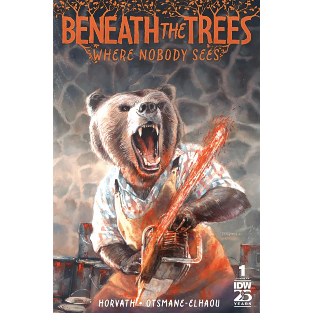 Horrifying Dave Dorman Unknown Comics chainsaw bear horror comic cover image