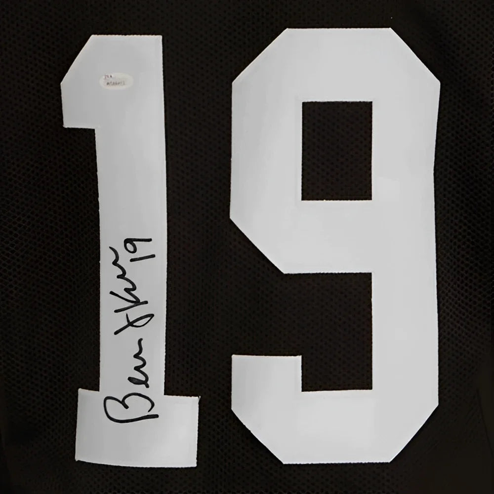 Bernie Kosar autographed Cleveland Browns custom jersey with white number 19