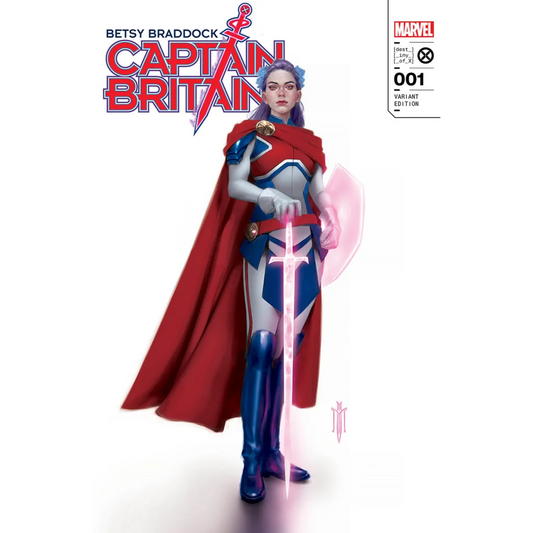 Comic book featuring Betsy Braddock as Captain Britain in a new Marvel comic
