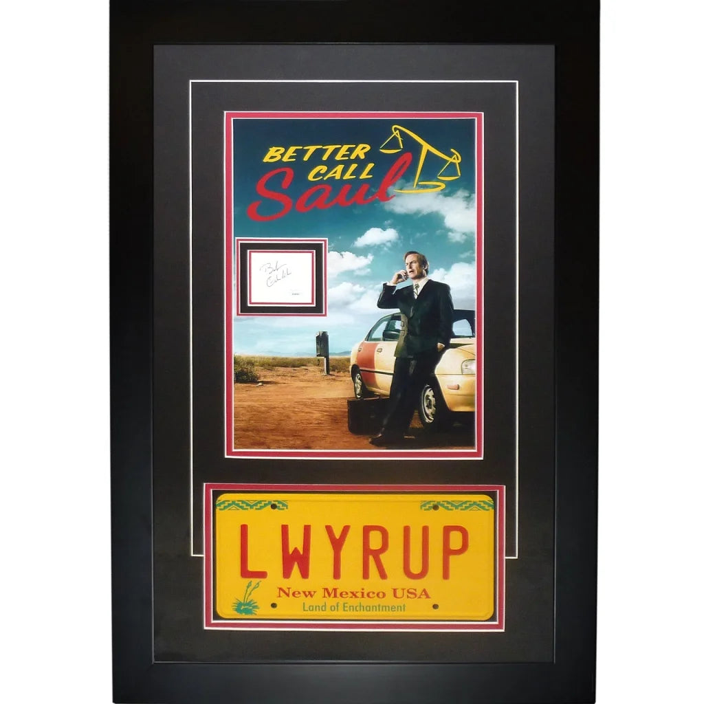 Deluxe framed Better Call Saul movie poster with Bob Odenkirk autograph