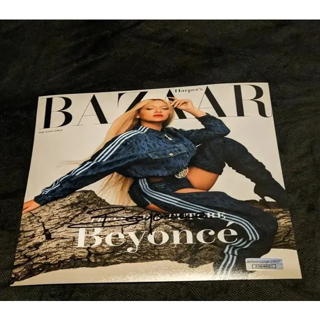 Autographed 8x10 photo of Beyoncé on the cover of Harper’s Bazaar magazine