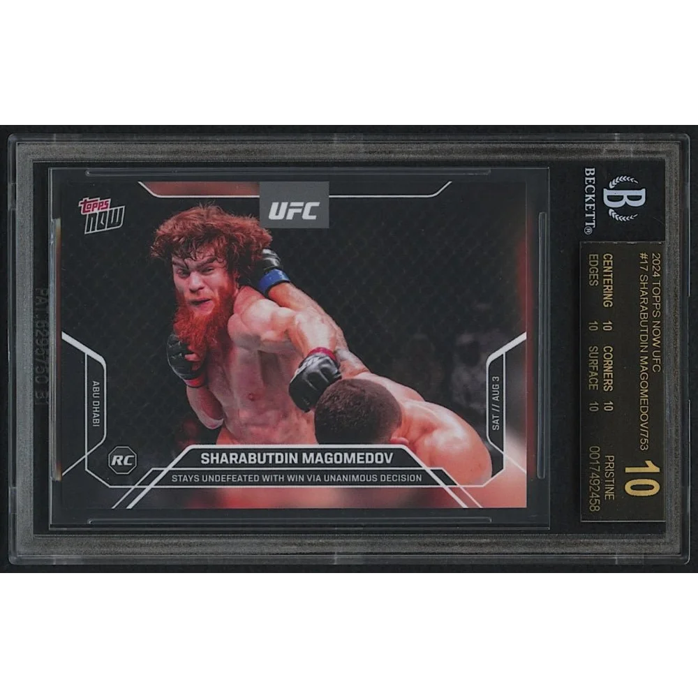Beckett-graded Black Label Sharabutdin Magomedov UFC trading card BGS 10 Pristine