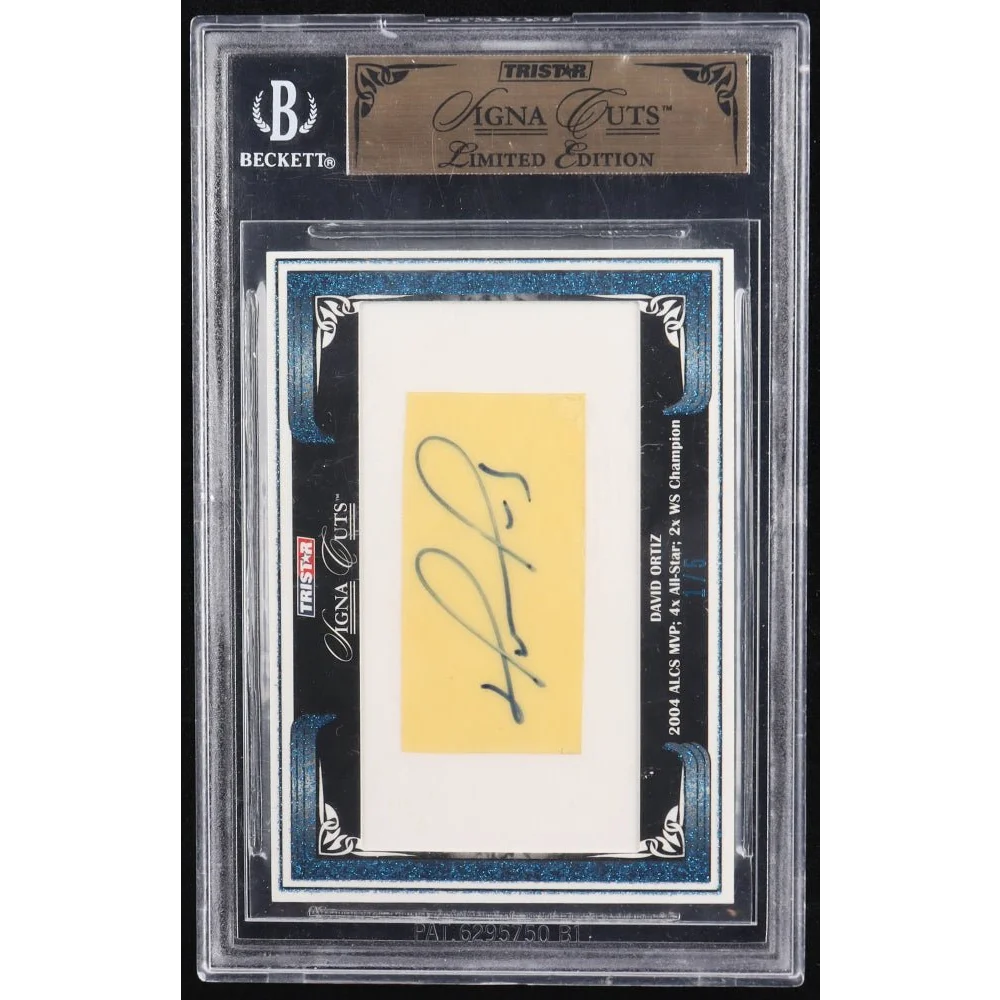 Graded Boston Red Sox David Ortiz cut autograph baseball card BGS Authentic