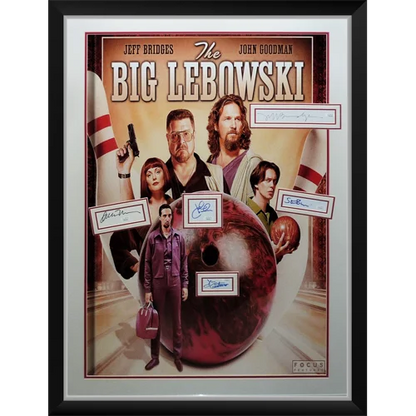Big Lebowski deluxe framed movie poster with cast autographs