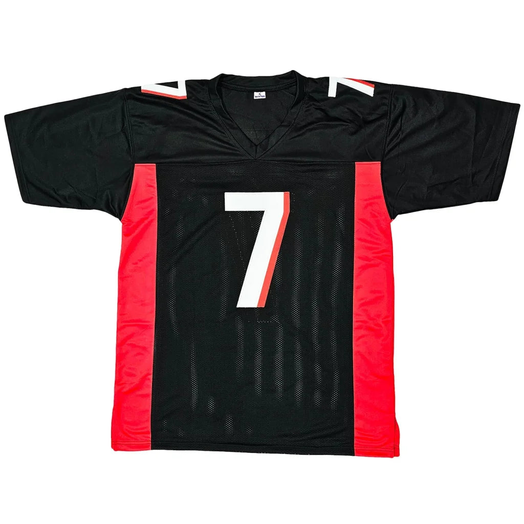 Bijan Robinson autographed Atlanta black red jersey with white number 7