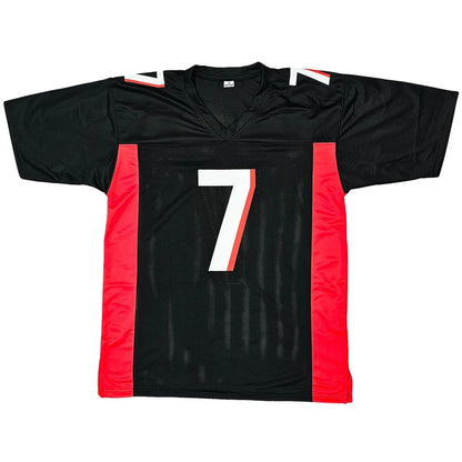 Bijan Robinson autographed Atlanta black red jersey with white number 7