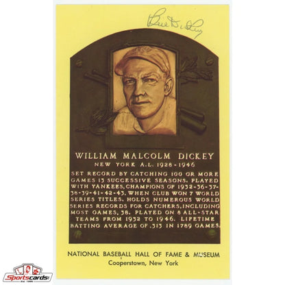 Bill Dickey signed Hall of Fame postcard with JSA COA