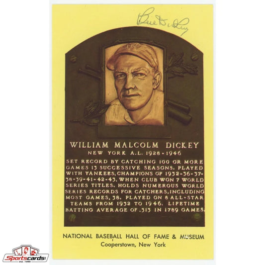 Bill Dickey signed Hall of Fame postcard with JSA COA