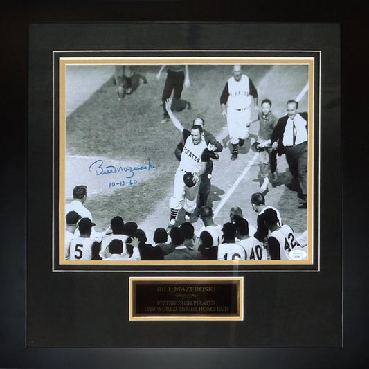 Bill Mazeroski signed 1960 WS HR deluxe framed 11x14 photo