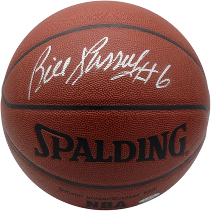 Bill Russell autographed brown Spalding NBA official basketball with JSA hologram