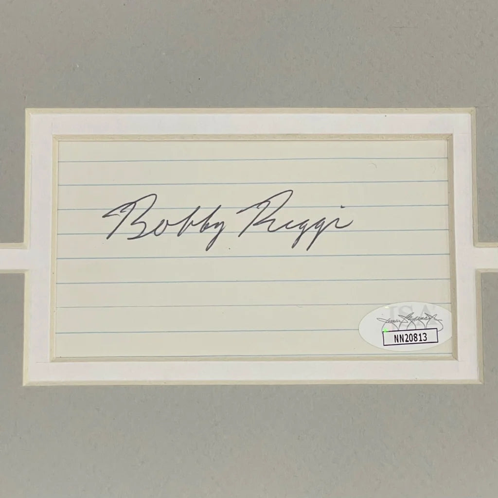 Dual autographed Battle of the Sexes framed piece by Billie Jean King and Bobby Riggs