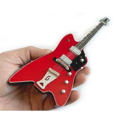 Billy F Gibbons Axe Heaven red mini Les Paul guitar with adjustable A-frame stand