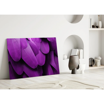 Stunning Purple Feather Wall Art Canvas Print | Modern Wall Art Decor | vintageantiquesgifts.com