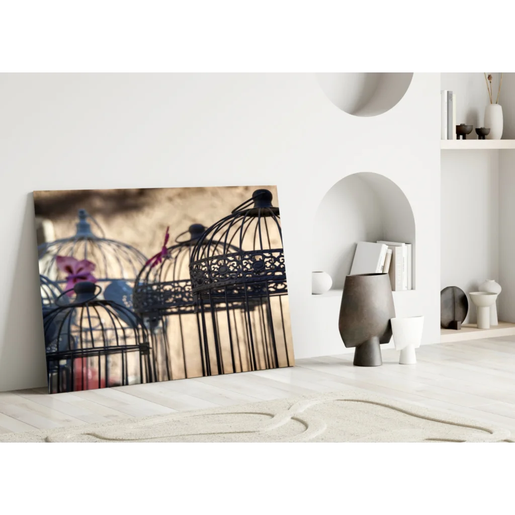 Stunning Birdcage Wall Art with Flowers and Ornate Details | Modern Wall Art Decor | vintageantiquesgifts.com