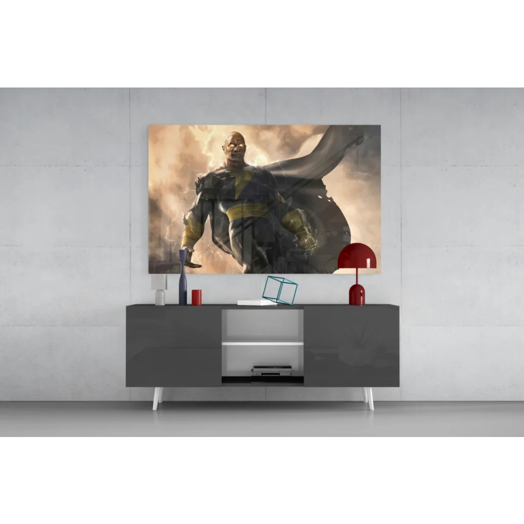 Epic Black Panther in black gold suit wall art canvas print