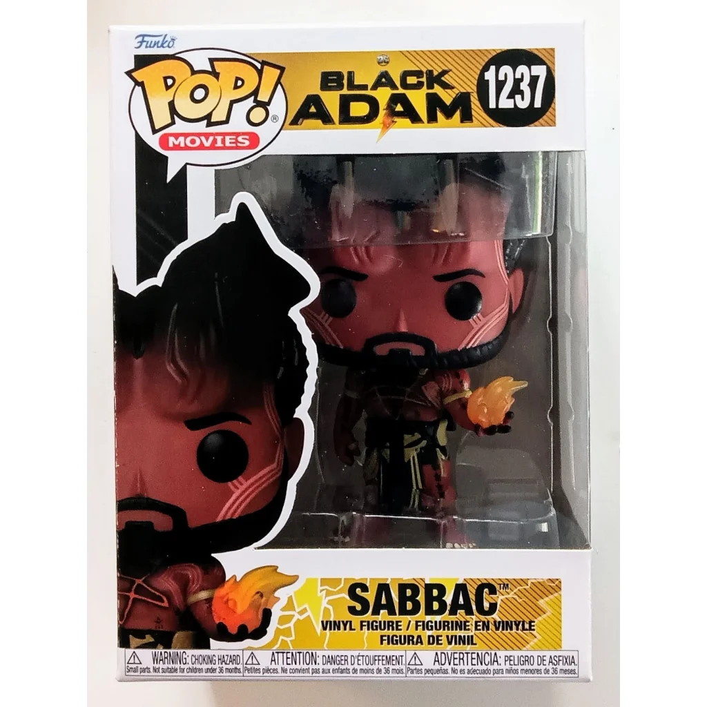 Black Adam Movies Funko Pop Sabbac figure in red black vinyl