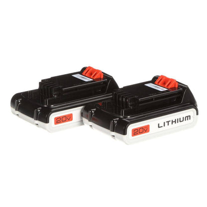 BLACK+DECKER LBXR20-OPE2 20V MAX Lithium-Ion Battery, 2-Pack