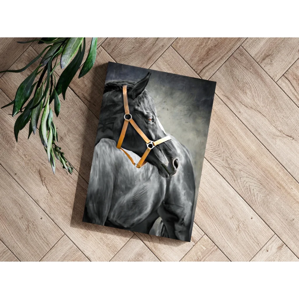 Stunning Black Horse Insigne Aluminum Prints for Your Wall | Modern Wall Art Decor | vintageantiquesgifts.com