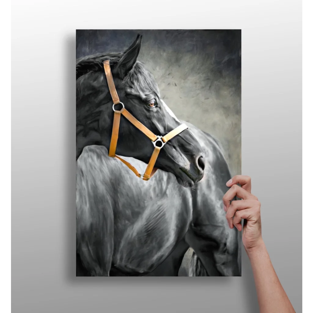 Stunning Black Horse Insigne Aluminum Prints for Your Wall | Insigneart USA | vintageantiquesgifts.com