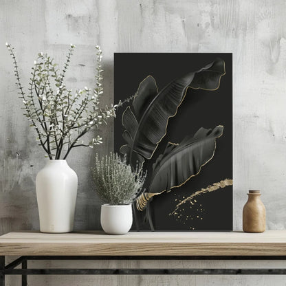 Stunning Gold Leaf Insigne Aluminum Prints for Your Walls | Glass Wall Art Print | vintageantiquesgifts.com