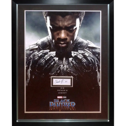 Deluxe framed Black Panther poster with Chadwick Boseman autograph